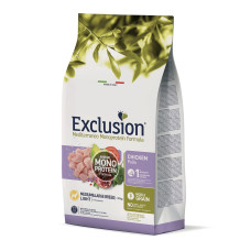 Exclusion Dog Light Chicken Medium/Large Breed сухой корм с курицей для собак средних и крупных пород с лишним весом 3 кг