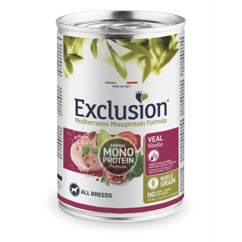 Exclusion Adult Dog Veal Wet влажный корм с телятиной для взрослых собак 400 гр