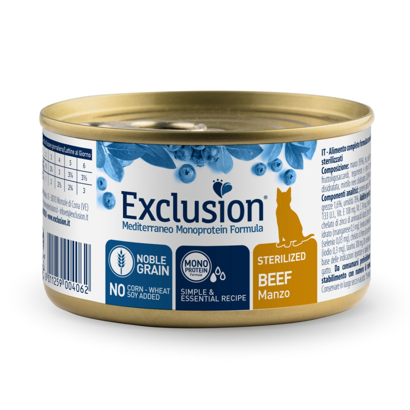 Exclusion Cat Sterilized Beef влажный корм с говядиной для стерилизованных котов 85 гр