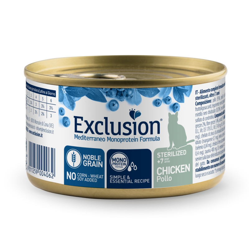 Exclusion Cat Mature Sterilized Chicken влажный корм с курицей для стерилизованных котов пожилого возраста 85 гр