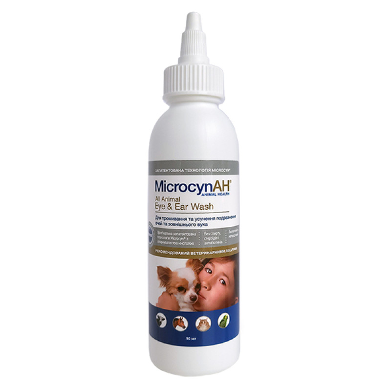 Microcyn Eye&Ear Wash краплі для очей та вух у собак та котів, 89 мл