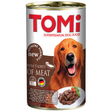 TOMi 5 Kinds of Meat влажный корм для собак с 5 видами мяса 1.2 кг