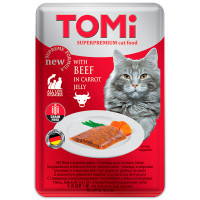 TOMi Beef in Carrot Jelly влажный корм для котов с говядиной 100 гр
