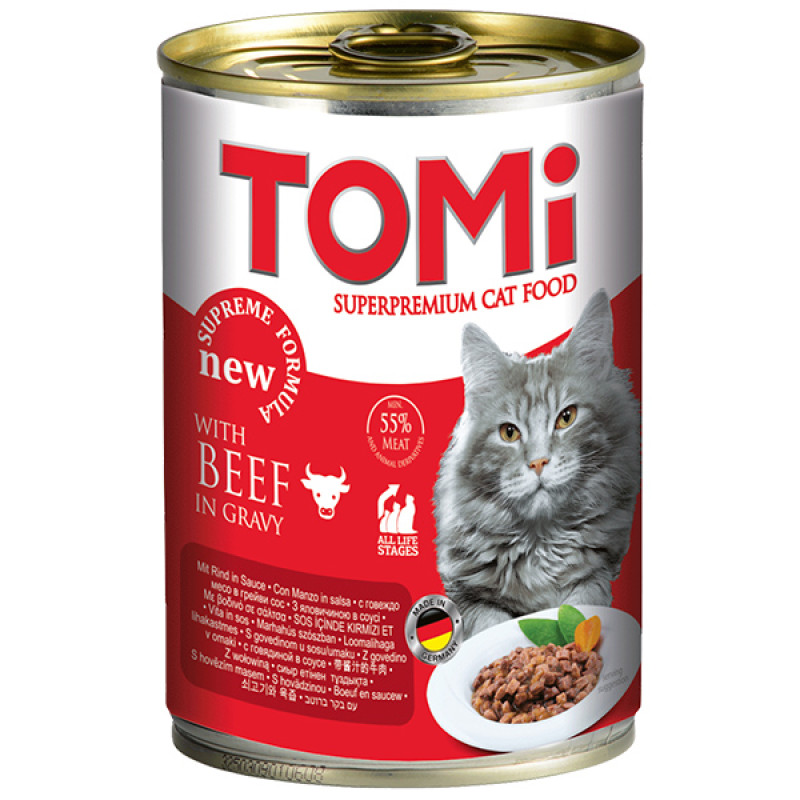 TOMi Beef вологий корм для котів з яловичиною 400 гр