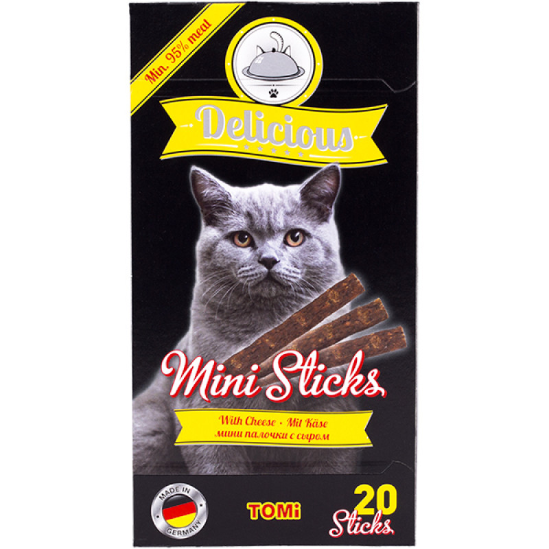 TOMi Delicious Mini Sticks Cheese лакомство для кошек со вкусом сыра 40 гр