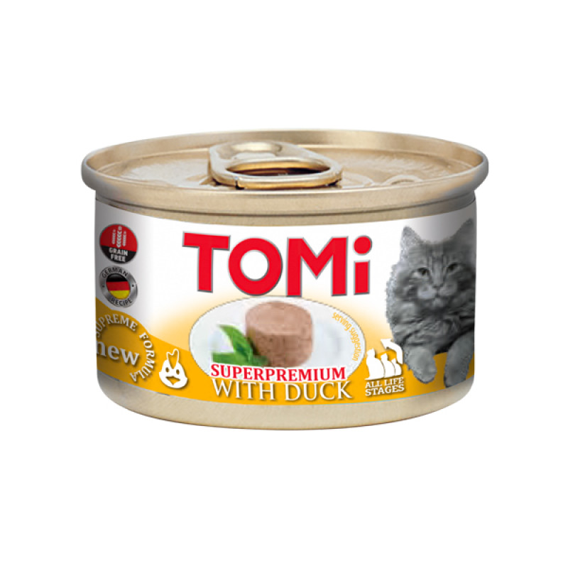 TOMi Duck влажный корм для котов с уткой 85 гр