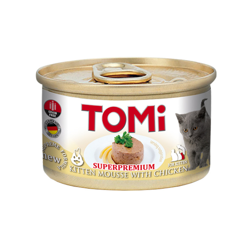 TOMi For Kitten with Chicken влажный корм для котят с курицей 85 гр