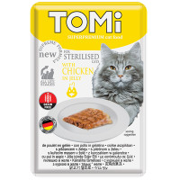 TOMi Sterilised Chicken in Jelly вологий корм для стерилізованих котів з куркою 85 гр