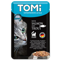TOMi Superpremium Salmon Trout влажный корм для котов с лососем и форелью 100 гр