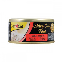 GimCat Shiny Cat Filet влажный корм с тунцом и лососем для котов, 70 гр