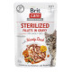 Brit Care Cat Fillets In Gravy Sterilized влажный корм с уткой для стерилизованных котов, 85 гр - фото 1