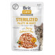 Brit Care Cat Fillets in Gravy Sterilized влажный корм с лососем и тунцом для стерилизованных котов, 85 гр