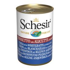 Schesir Tuna With Whitebaits влажный корм для котов с тунцом, анчоусами и рисом, 140 гр