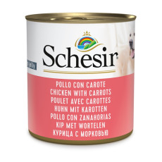 Schesir Chicken With Carrots влажный корм с курицей для собак, 285 гр