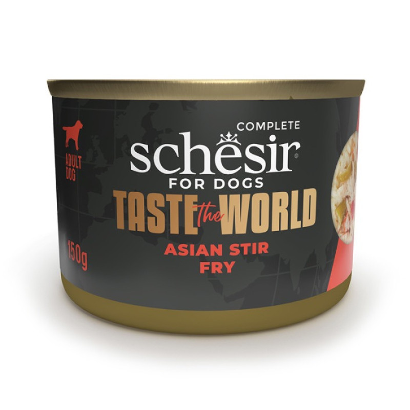 Schesir Taste The World Asian Stir Fry влажный корм с курицей для собак, 150 гр
