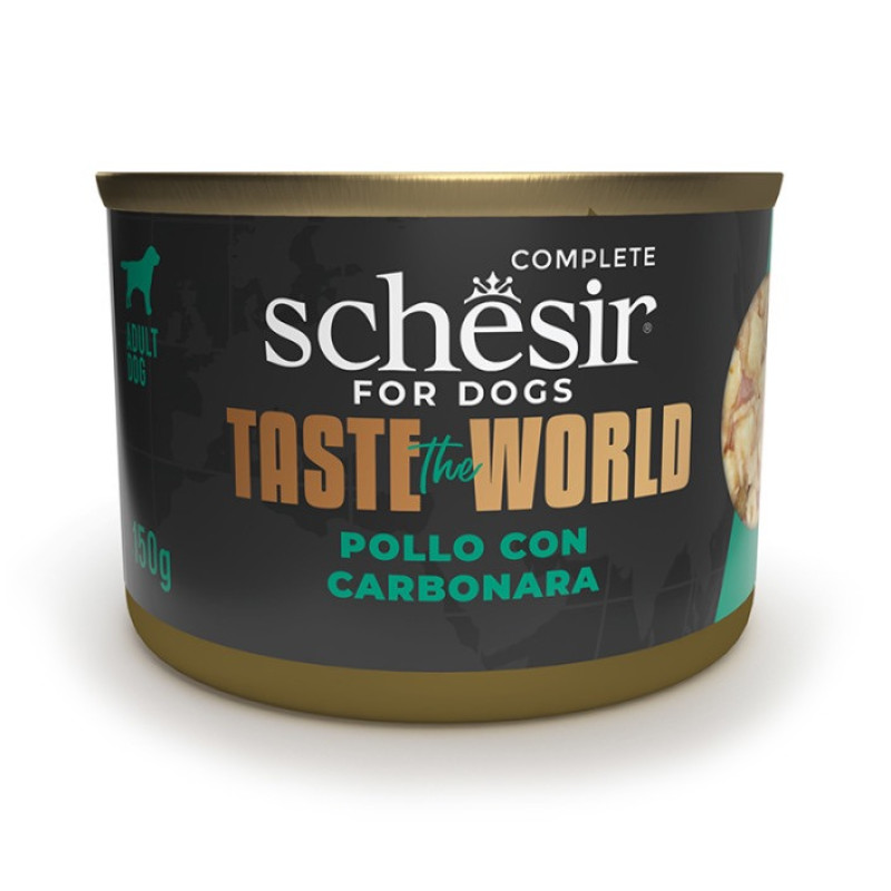 Schesir Taste The World Chicken Carbonara влажный корм с курицей и карбонарой для собак, 150 гр