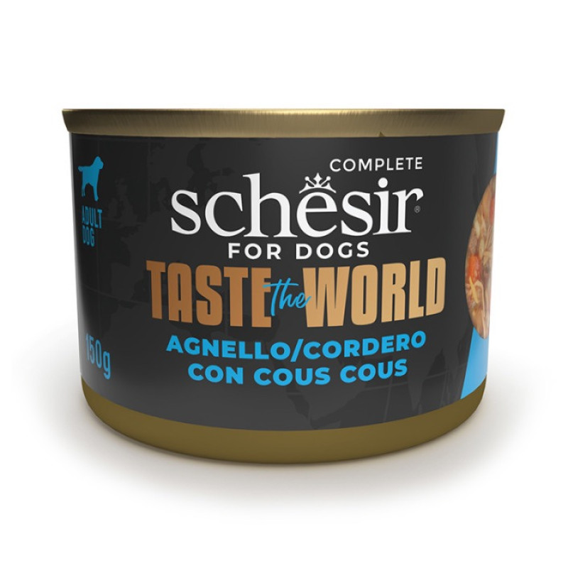 Schesir Taste The World Lamb With Cous Cous влажный корм с ягненком для собак, 150 гр