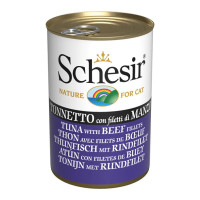 Schesir Tuna With Beef вологий корм з тунцем та яловичиною для котів, 140 гр