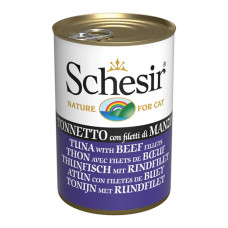 Schesir Tuna With Beef влажный корм с тунцом и говядиной для котов, 140 гр