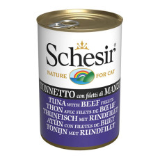 Schesir Tuna With Beef вологий корм з тунцем та яловичиною для котів, 140 гр