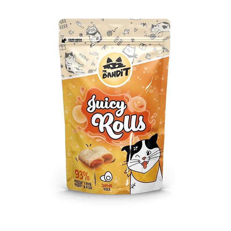 Mr. Bandit Juicy Yolk Rolls ласощі для котів з жовтком, 40 гр
