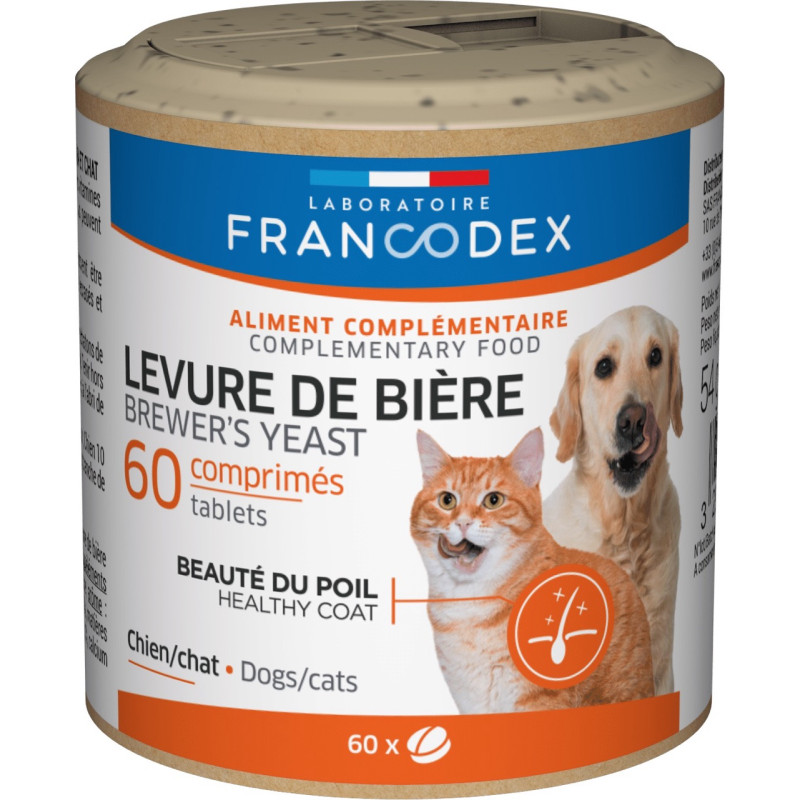 Francodex Brewer Yeast Dog Cat пивні дріжджі для собак та котів 60 табл