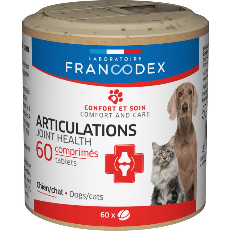 Francodex Joints Dog Cat вітаміни для здоров'я суглобів у собак та котів 60 табл