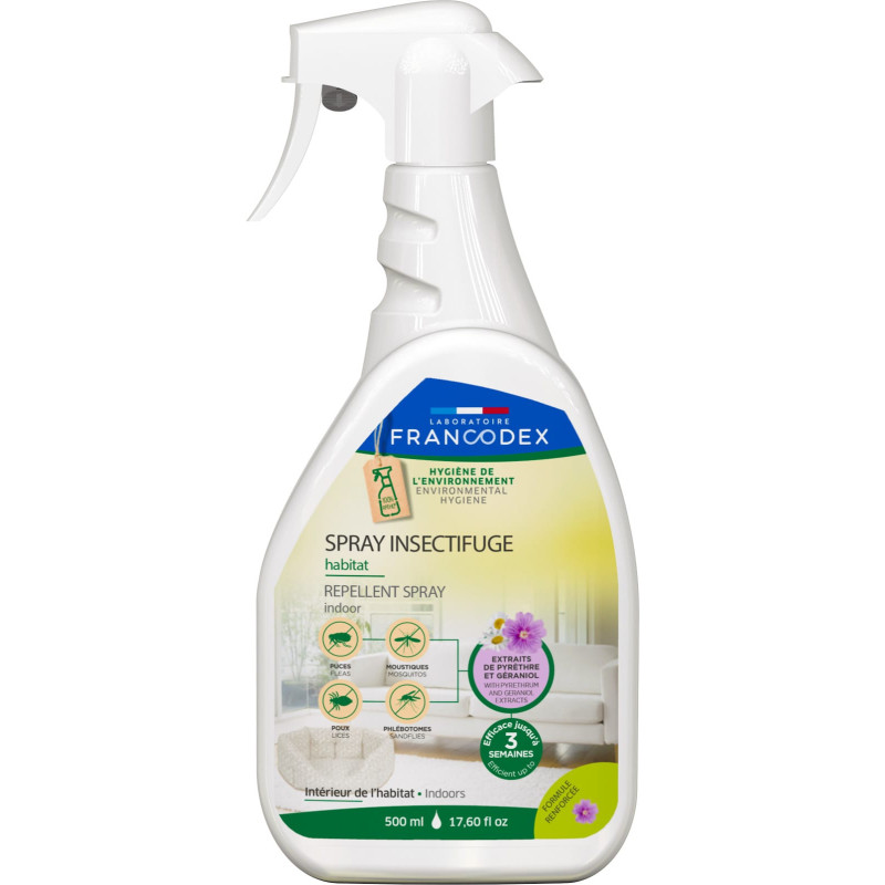 Francodex Environment Repellent Spray спрей от блох и клещей для мест обитания животных, 500 мл