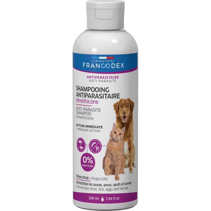 Francodex Gentle Shampoo Dimethicone антипаразитарный шампунь с диметиконом, 200 мл