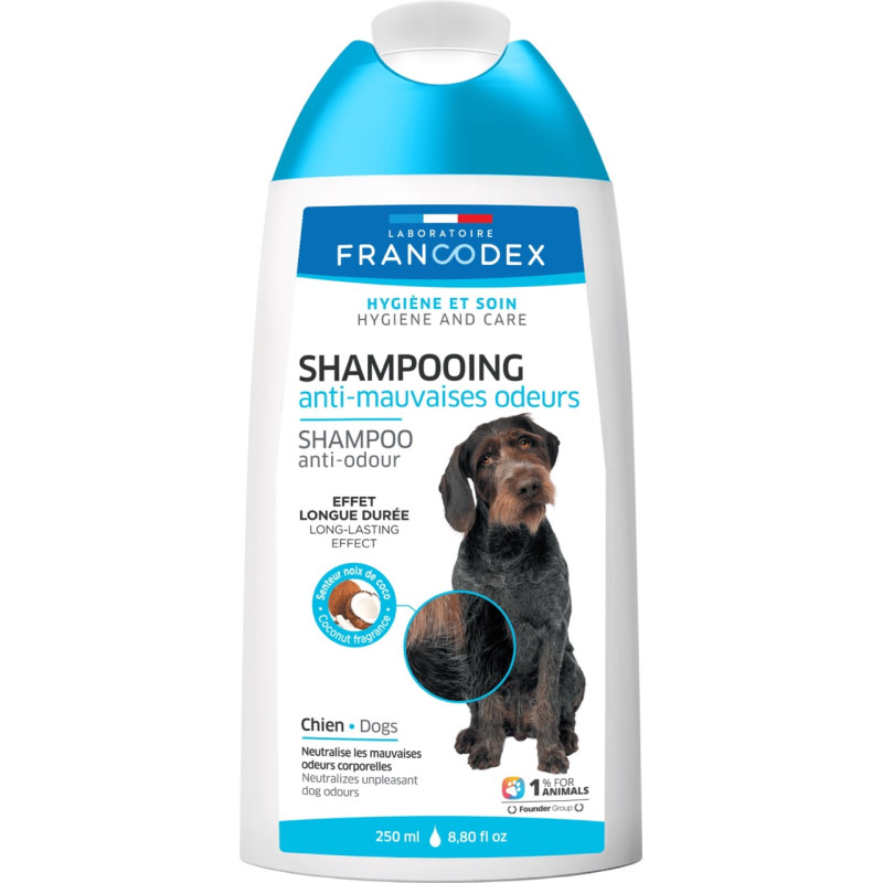 Francodex Anti-Odour Shampoo Dog шампунь для устранения неприятного запаха шерсти собак, 250 мл