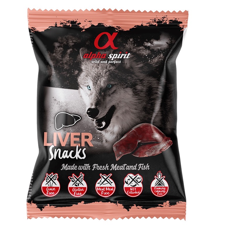 Alpha Spirit Liver Snacks for Dogs лакомство для собак с печенью, 50 гр