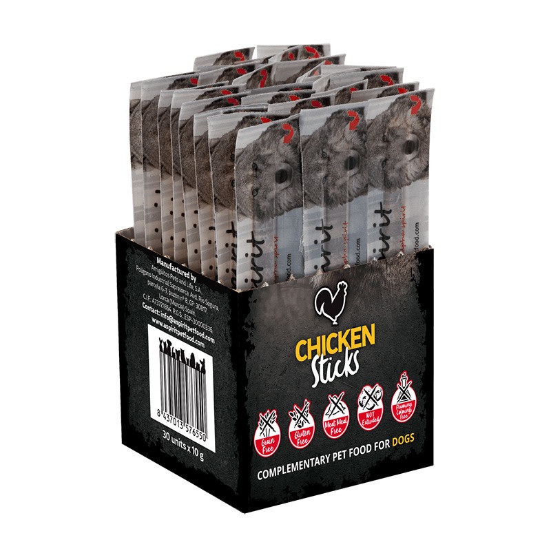 Alpha Spirit Chicken Sticks for Dogs лакомство для собак с курицей, 30 шт х 10 гр
