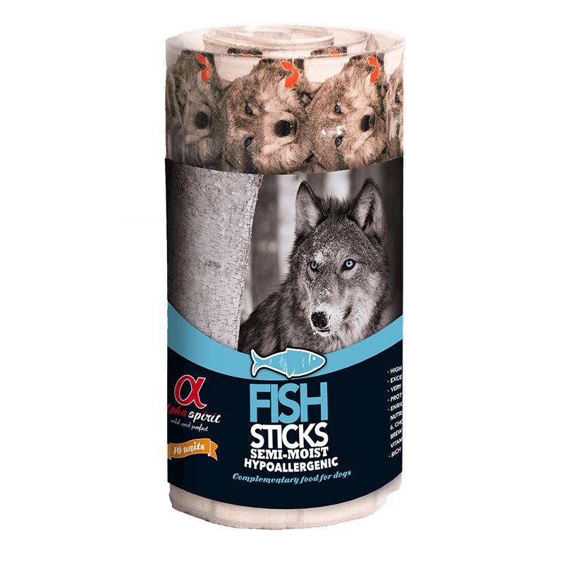 Alpha Spirit Fish Sticks for Dogs ласощі для собак з рибою, 16 шт х 10 гр