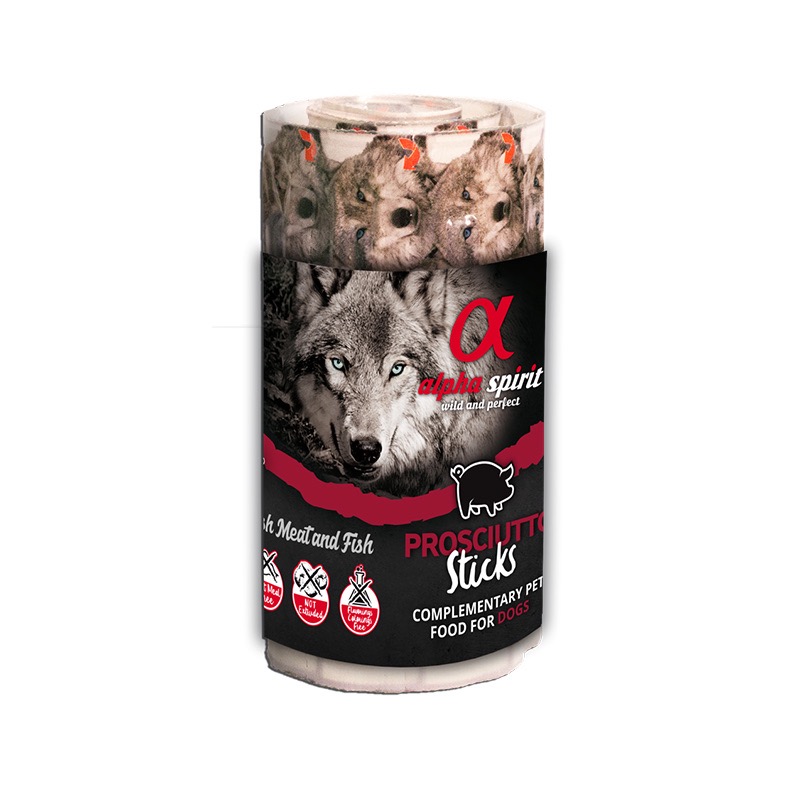 Alpha Spirit Prosciutto Sticks for Dogs лакомство для собак с прошуто, 16 шт х 10 гр