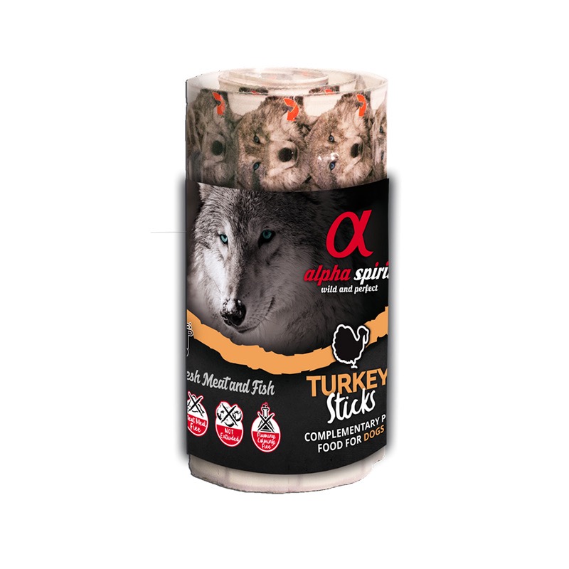 Alpha Spirit Turkey Sticks for Dogs ласощі для собак з індичкою, 16 шт х 10 гр