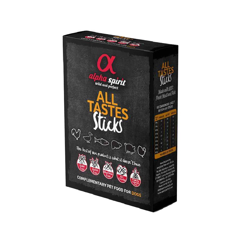 Alpha Spirit All Tastes Sticks Set for Dogs ласощі для собак з різними смаками, 24 шт х 10 гр
