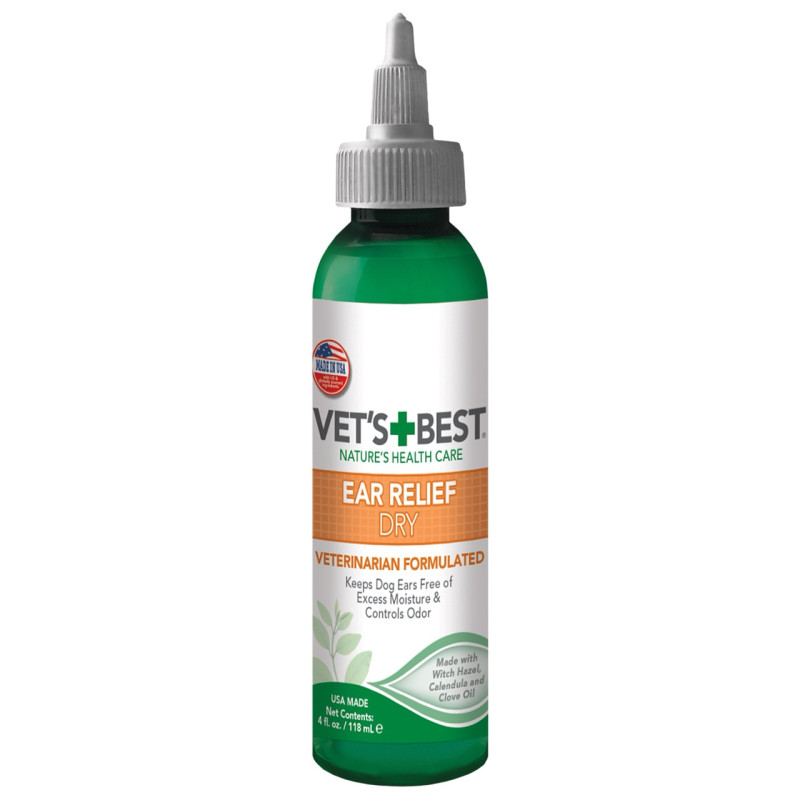 Vet's Best Ear Relief Dry лосьон для ухода за ушами собак, 118 мл