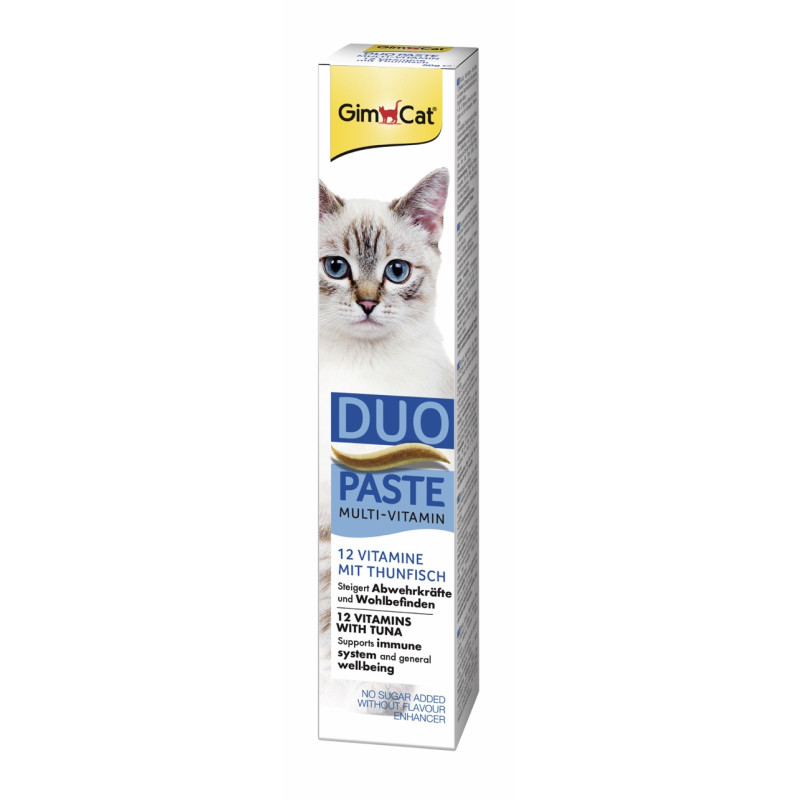 GimCat Duo Paste Multi-Vitamin 12 Vitamins With Tuna витаминизированная паста для кошек с тунцем, 50 мл