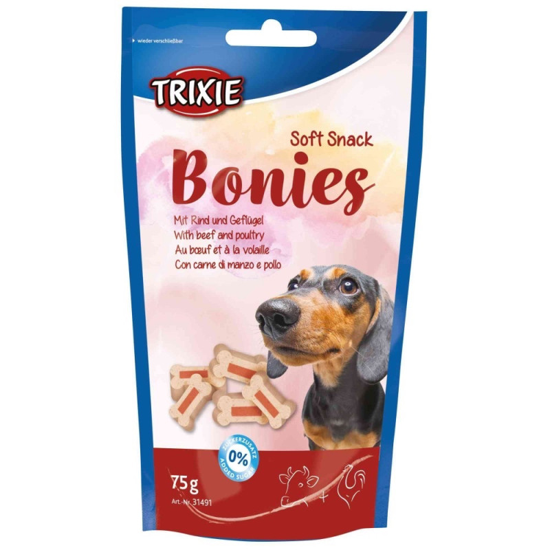 Trixie Soft Snack Bonies ласощі для щенят з яловичиною та птицею, 75 гр