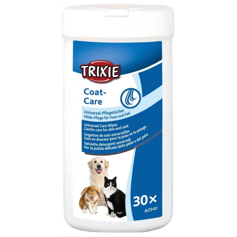 Trixie Coat-Care влажные салфетки по уходу за животными, 30 шт