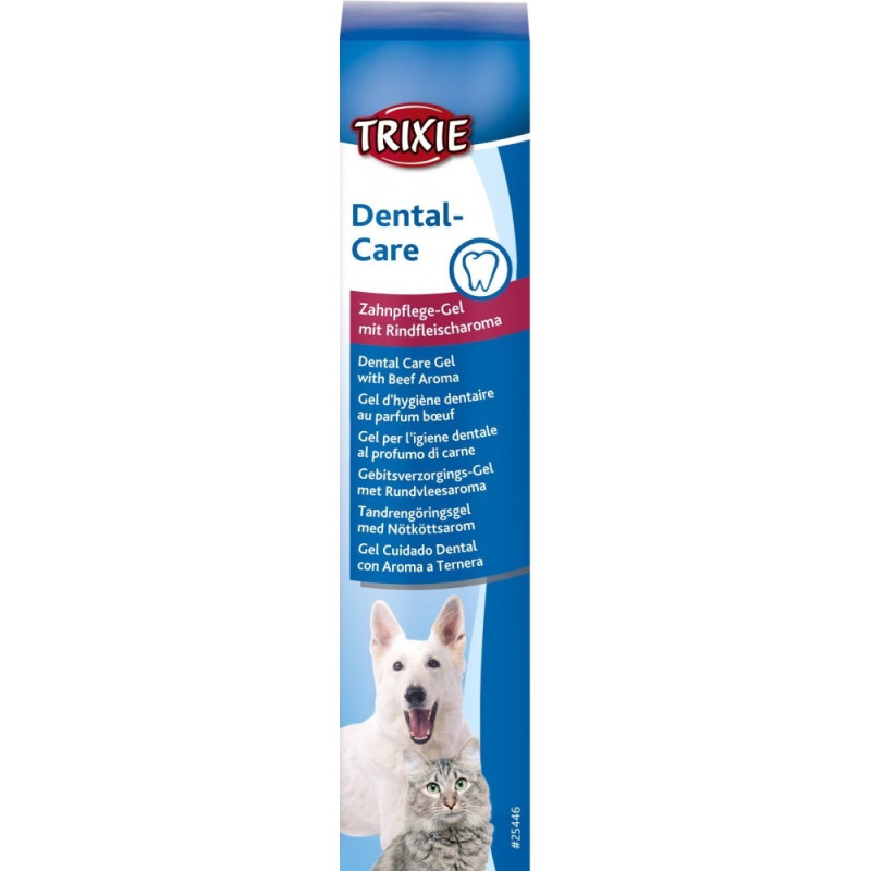 Trixie Dental-Care зубной гель для собак и кошек со вкусом мяса, 100 гр