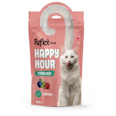 Reflex Plus Happy Hour ласощі для стерилізованих котів з куркою, 60 гр