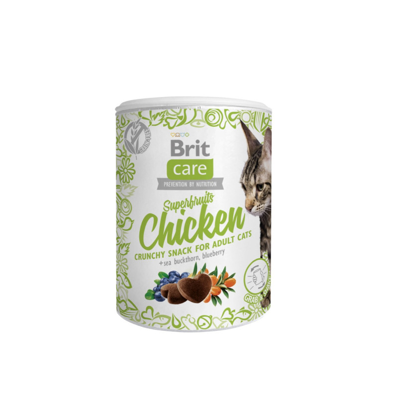 Brit Care Cat Snack Superfruits Chicken ласощі для котів з куркою, 100 гр