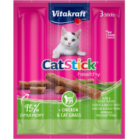 Vitakraft Catstick Mini Chicken With Grass ласощі для котів з куркою, 3 шт х 6 гр