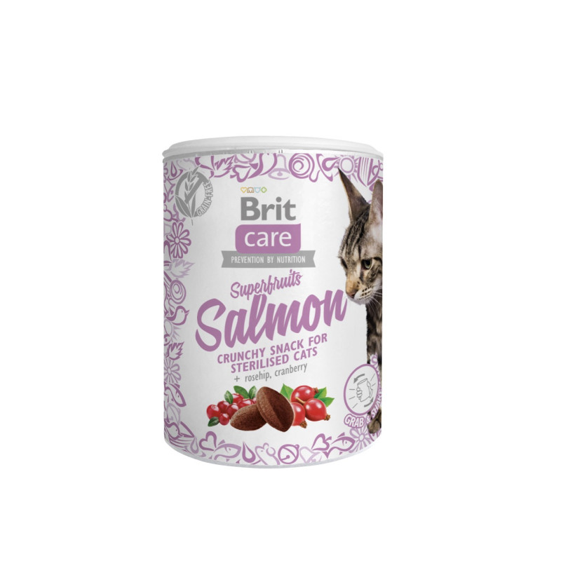 Brit Care Cat Snack Superfruits Salmon Sterilized лакомство для кошек с лососем, 100 гр