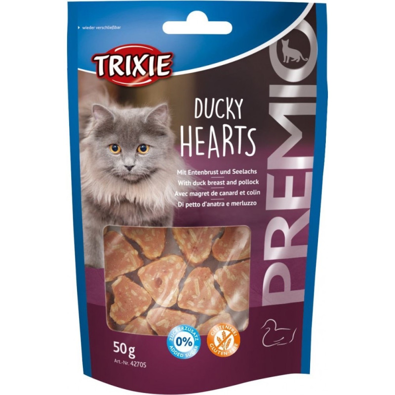 Trixie Premio Ducky Hearts лакомство для кошек с уткой и рыбой 50 гр