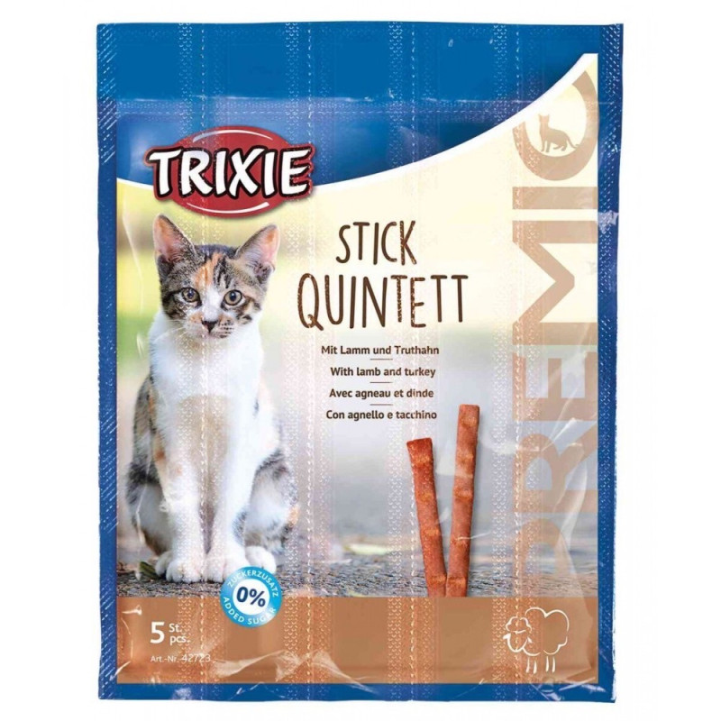 Trixie Premio Stick Quintett ласощі для котів з ягнятком та індичкою 5 шт х 5 гр