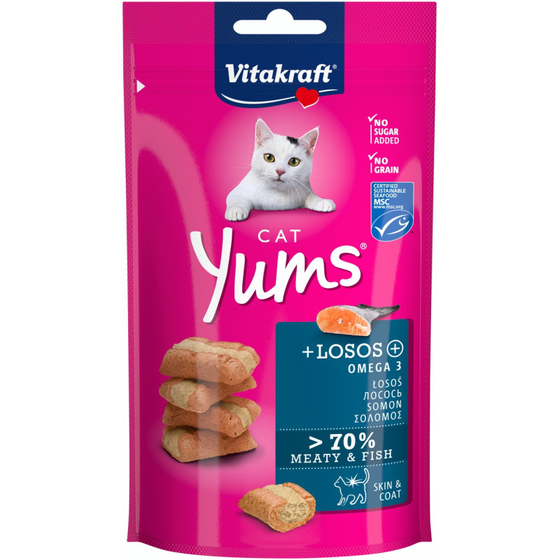 Vitakraft Yums Salmon лакомство для кошек с лососем, 40 гр