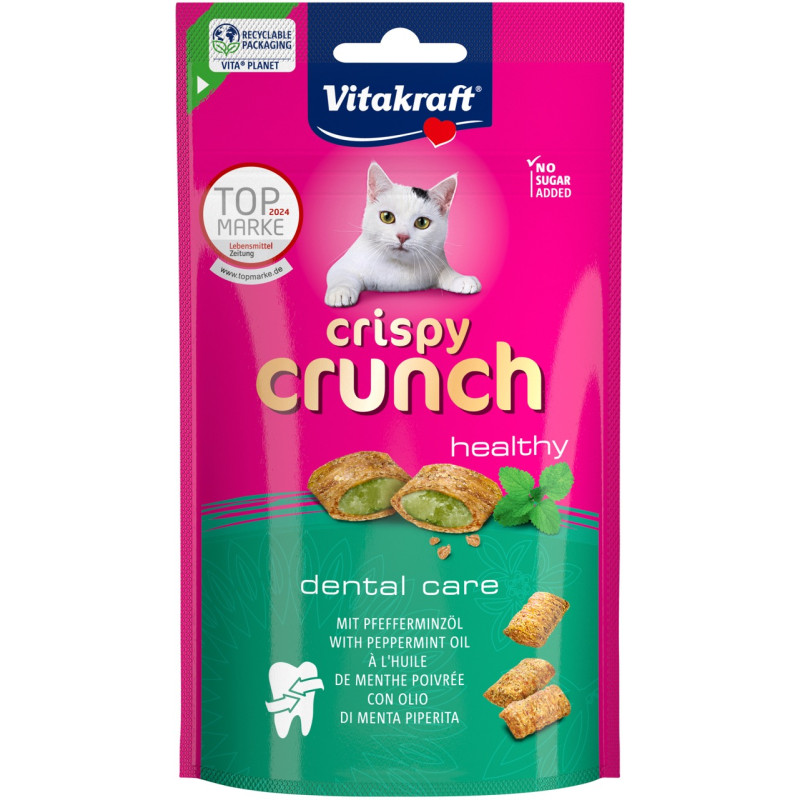 Vitakraft Crispy Crunch Dental Care ласощі для котів з м'ятою, 60 гр