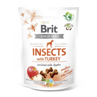 Brit Care Dog Crunchy Cracker Insects лакомство для собак с индейкой и белком насекомых, 200 гр